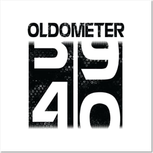 Oldometer Happy Birthday 40 Years Old Was Born In 1980 To Me You Papa Dad Mom Brother Son Husband Posters and Art